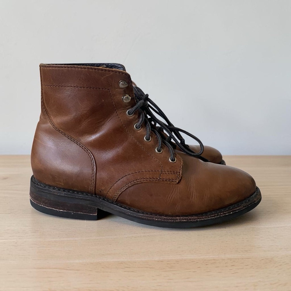 Thursday Boot Company Ankle Boots Sz 7 EU 39 Brown Leather Lace Up Heritage